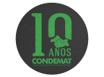 10 Anos Condemat logo - fundo preto menor